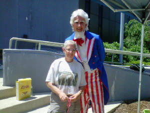 Audrey with Uncle Sam